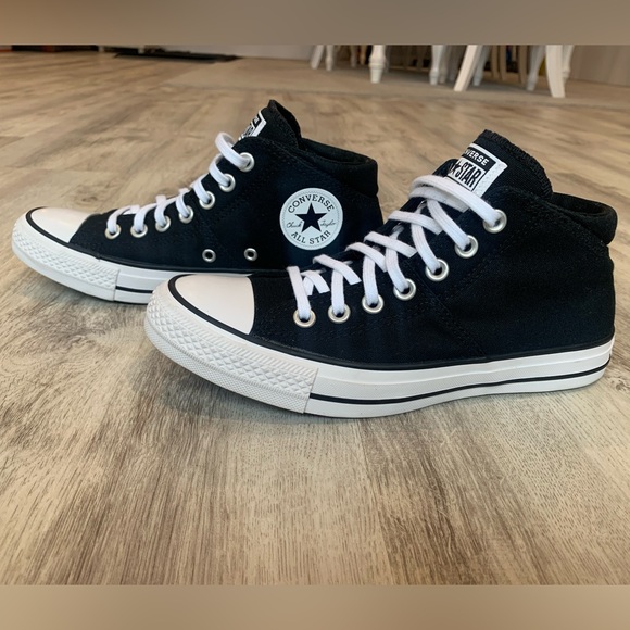 Converse Black and White mid-Tops - Picture 12 of 14